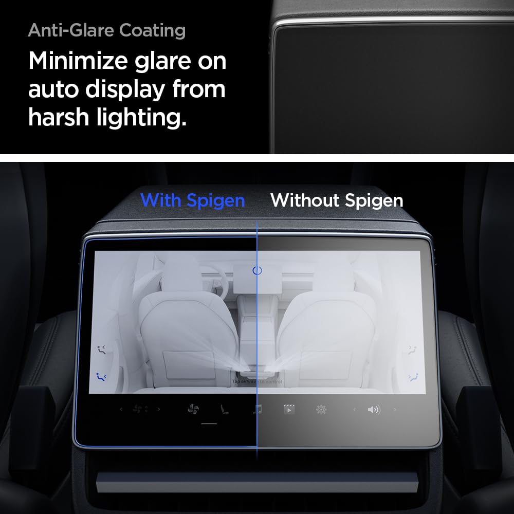 Spigen Tempered Glass Screen Protector [GlasTR Slim] designed for Tesla Model 3 (2024/2025/2026), Model Y Juniper (2025/2026) 8