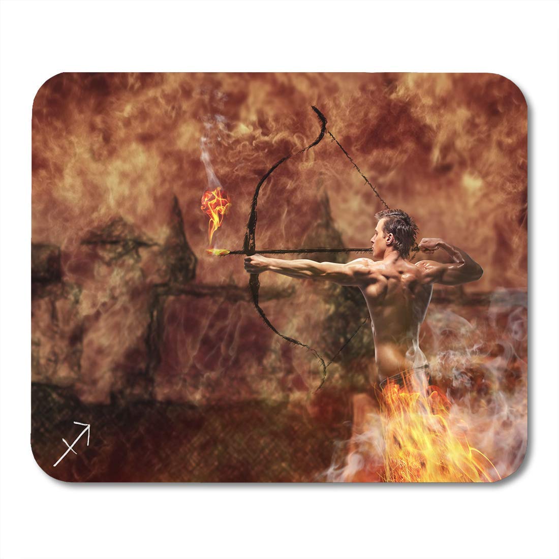 Amazon Com Mouse Pad Archery Collage Of Horoscope Sign