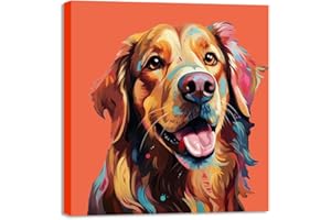 Artmaple Paint by Number for Adults Beginner Students Canvas ONLY,Ideal Gift Choice for Easter Day,Mother's Day, DIY Acrylic Painting Kit for Room Decor Animals (8x8 inch, Golden Retriever)