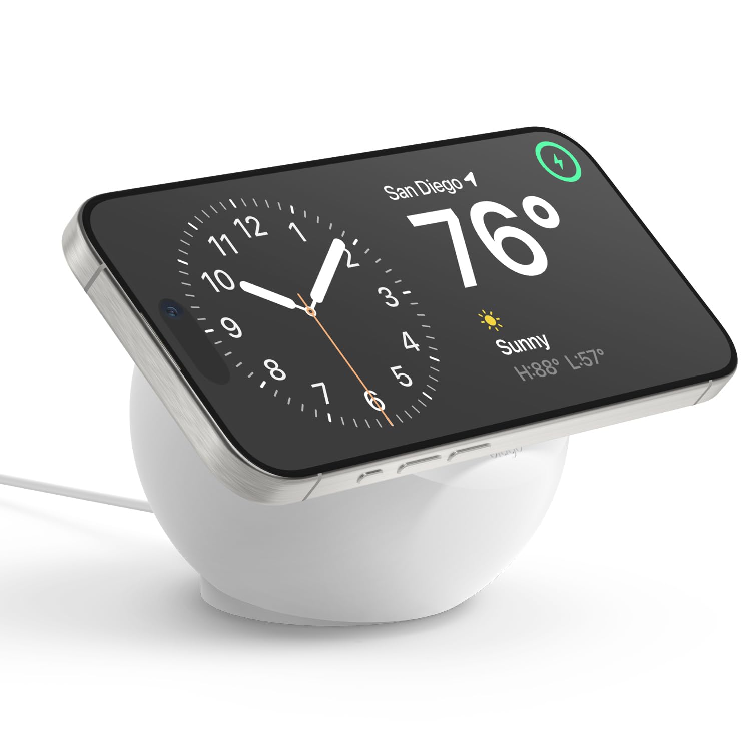 elago MS2 Charging Stand Compatible with MagSafe Charger - Premium Silicone Stand Compatible with iPhone 17, 16, 15, 14, 13, 12 Series [Charger Not Included] (White)