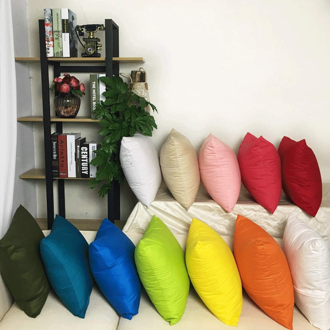 4-Pack 100% Cotton Comfortable Solid Decorative Throw Pillow Case Square Cushion Cover Pillowcase (Cover Only,No Insert)(18x18 inch/ 45x45cm,Khaki): Home & Kitchen