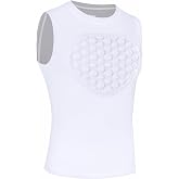 Runhit Youth Baseball Chest Protector Softball Lacrosse Football Padded Compression Shirt Heart Guard Sternum Protection