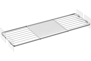 WEJIPP Closet Tension Shelves Expendable Cabinet Organizer Wire Shelf Heavy Duty Metal DIY Divider Separator for Cabinet Wardrobe Cupboard Pantry Kitchen Bedroom