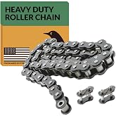PGN #25 Heavy Duty Roller Chain - 10 Ft + 2 Free Links - 480 Links | Heavy-Duty Construction for Demanding Applications