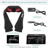 AERLANG Neck Massager Shiatsu with Heat Back Shoulder Pain Relief view 6