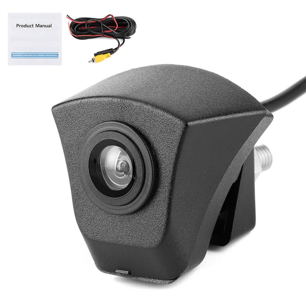 Qiilu Car Front View Camera, CCD Front View Camera Logo Embedded Waterproof Night Vision Monitor Fit for A4 A5 A6 A7 Q5 Q7