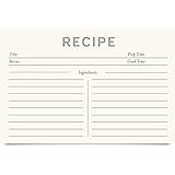 Jot & Mark Recipe Cards 4x6 Inches Blank Double Sided, 50 Count (Modern Minimal)
