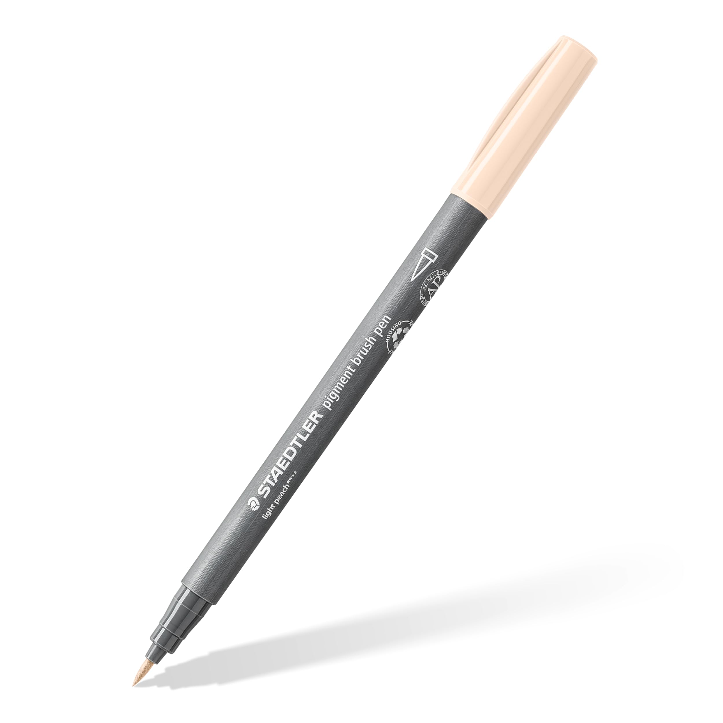 STAEDTLER 371-431 Pigment Arts Brush Pen - Light Peach (Box of 10)