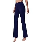 ChinFun Bootcut Wide Leg Yoga Pants with Pockets for Women Bootleg High Waist Workout Tummy Control Flare Work Pants