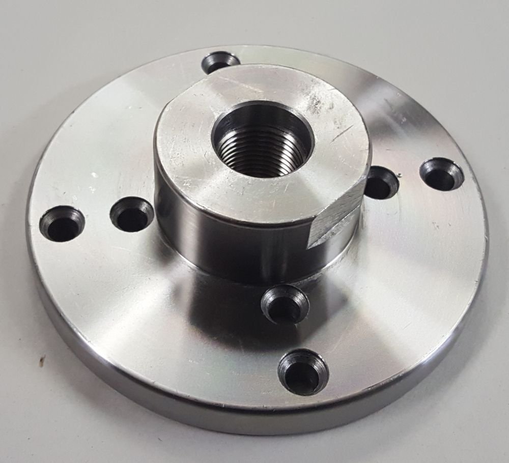 4" HD Steel Wood Lathe Face Plate, 3/4" x 16tpi Threaded 758576548197