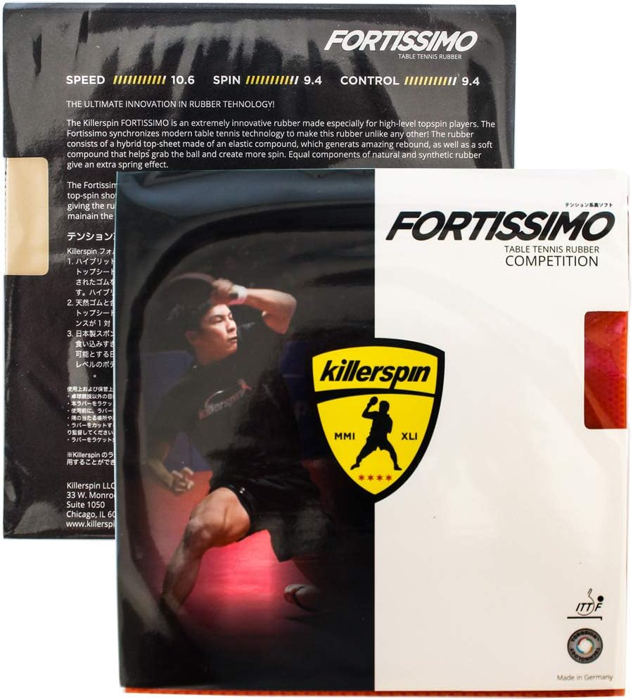 Killerspin Fortissimo Blast Red Max Table Tennis Rubber : Ping Pong Rubber : Sports & Outdoors