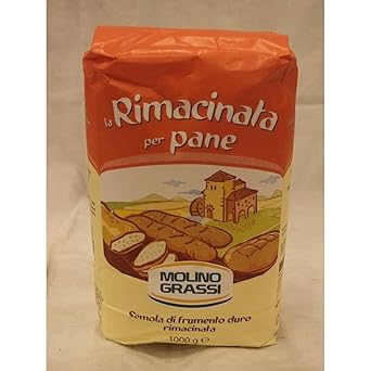 Molino Grassi la Rimacinata per Pane Semola di Frumento duro Rimacinata 1000g Packung (Hartweizengrieß)