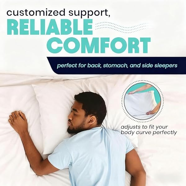 THIPOSEAM KING SIZE MEMORY FOAM PILLOWS – 2-PACK WITH CERTIPUR-US CERTIFIED, DETACHABLE BAMBOO-DERIVED VISCOSE COVER, ADJUSTABLE FIRMNESS WITH BONUS FILL, MACHINE-WASHABLE SUPPORT CORE