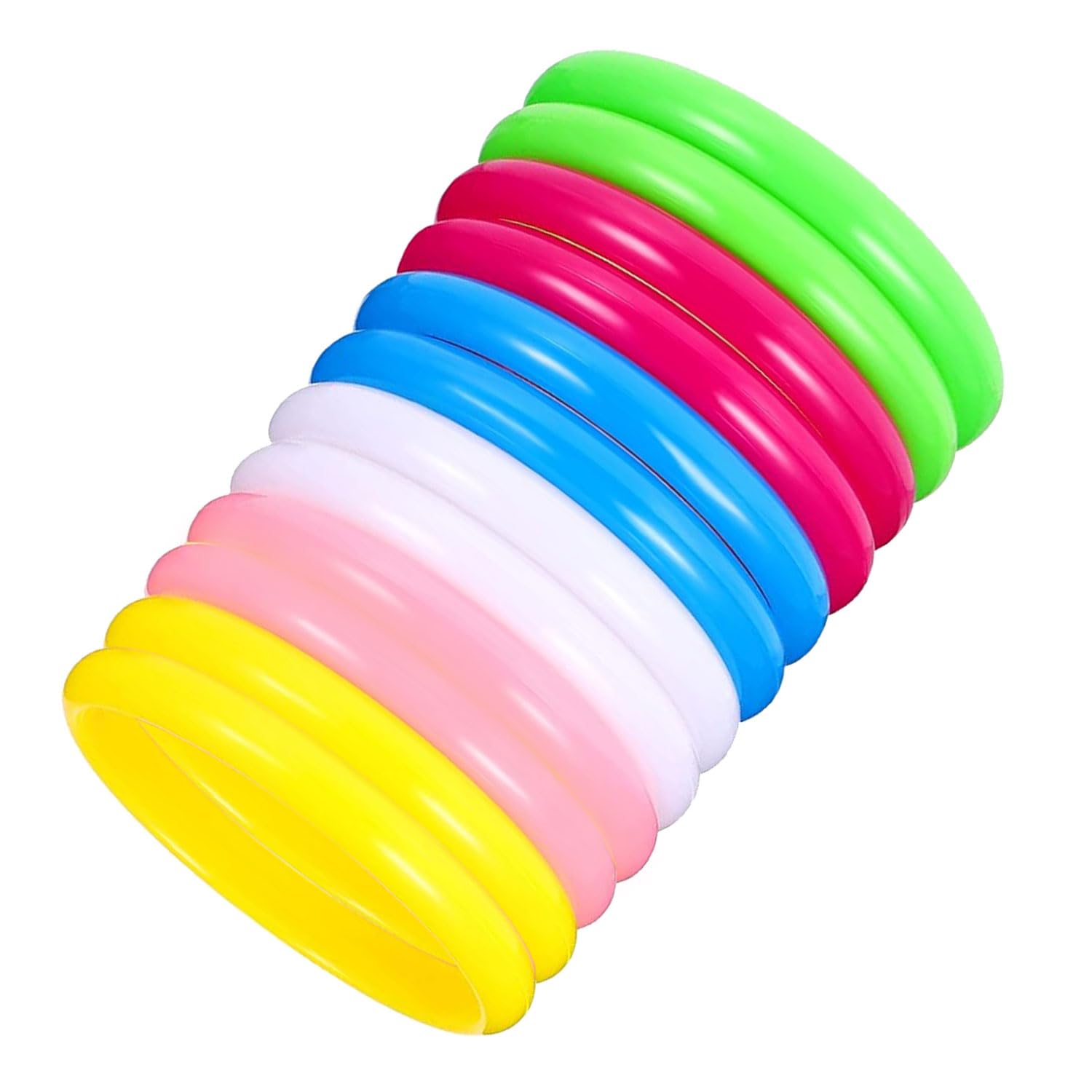HAICN 12Pcs Plastic Bangle Bracelets In Bulk Resin Bracelets Cute Candy Color Bracelets Plastic Jewelry Fancy Dress Fashion Wristbands for Adult Kids