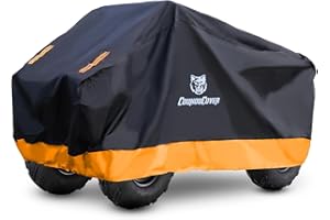 CoukouCover Waterproof Heavy Duty ATV Cover, All Season Weather Outdoor Protection 4 Wheeler Quad Cover with Reflective Strip for Honda Kawasaki Yamaha Suzuki(XL 82")