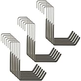 YAYODS 16 Pack Rafter Hanger Heavy Duty Large S Hooks for Hanging Ladder Bike, Rafter Hook S Shaped Hanging Hangers Hooks for Garage Storage Organizer (Grey)