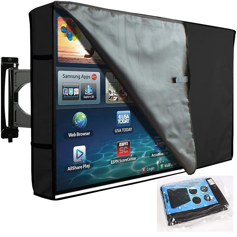 BOSKING Outdoor TV Cover 40 to 42 in with Clear Front Television Screen Protector Resistant Water Dust-Proof Covers for LCD LED Plasma TVs Sets (40-42’’)