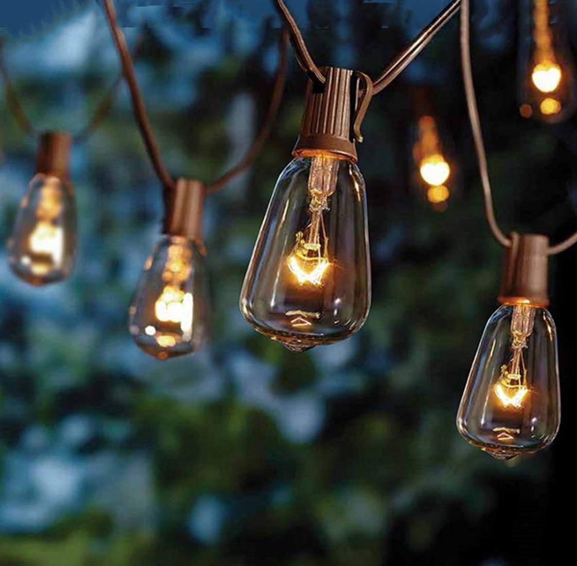 Skrlights Outdoor Patio String Lights 10ft Edison Bulb String