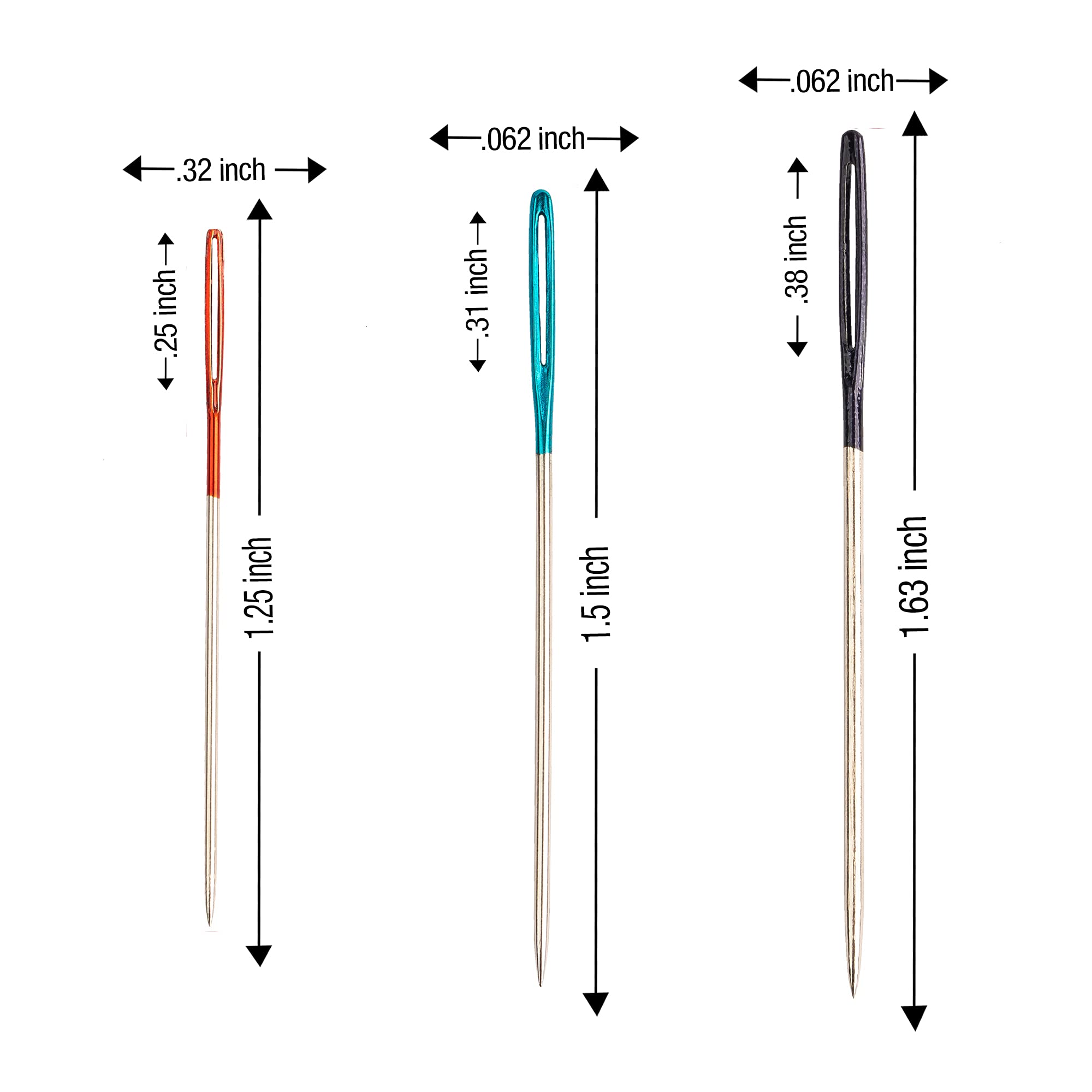 SINGER Hand, Set of 6 Sewing, Sizes 22, 24, & 26 Chenille Needles