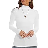 Zephyrine Womens Long Sleeve Mock Turtleneck Lightweight Shirts Slim Fitted Base Layer Undershirt