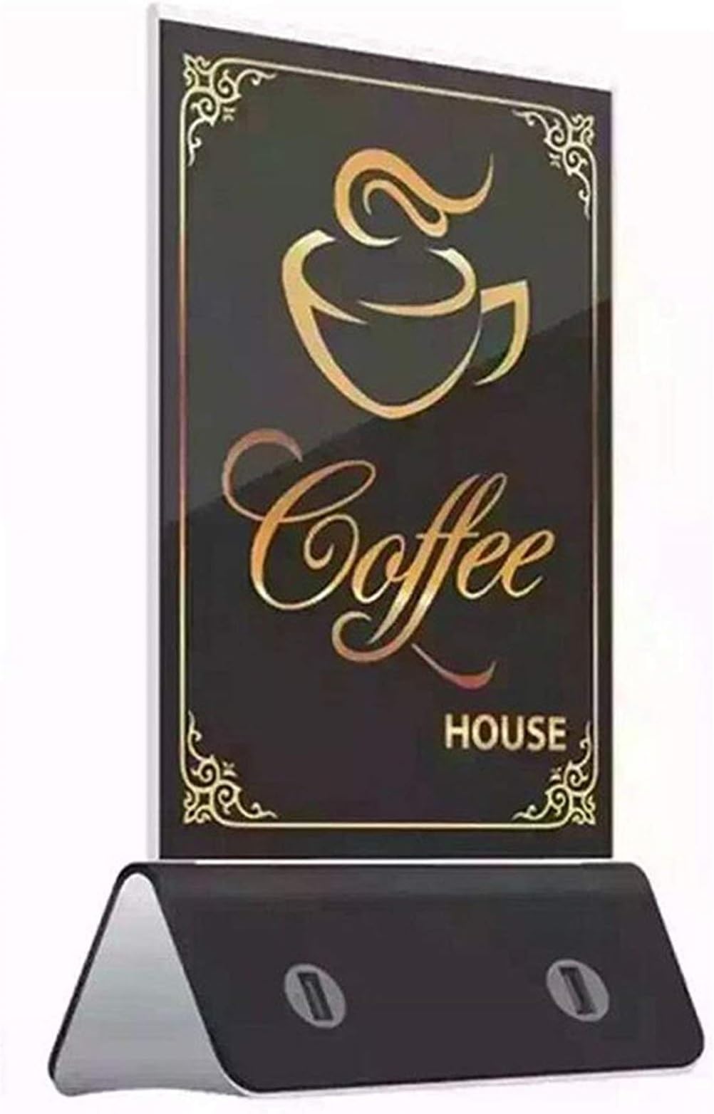 10000mAh Portable Power Bank,4x USB Menu Holder Multiple Desktop Advetising Charging Station For Cafe, Restaurants, Bar, Coffee Shops (Black)