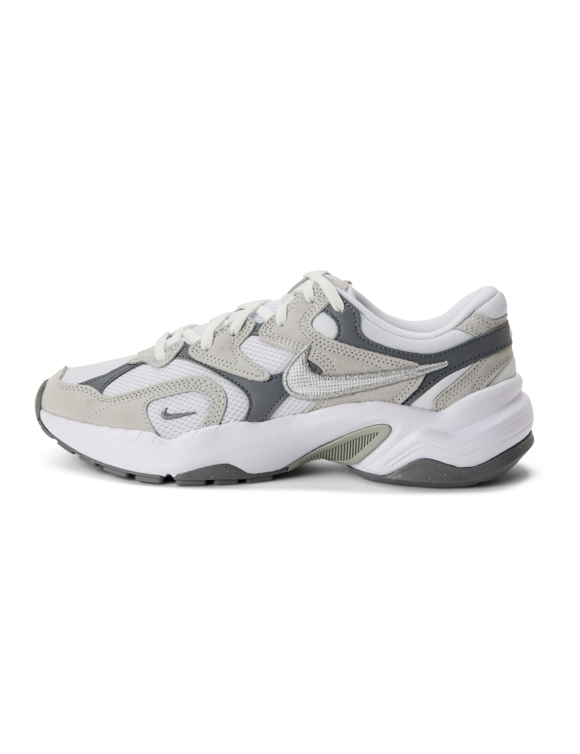 Nike Women's AL8 Shoes, White/Metallic Silver-Smoke Grey-Black, 5.5 Image
