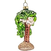 Hanging Christmas Ornaments 2025, Handcrafted Glass Blown Xmas Tree Decorations Holiday Ornaments Funny Gifts Collectible Winter Festival Decor for Home Party, Coconut Tree