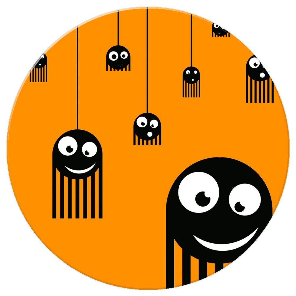 Monster arañas imán para nevera, Orange Monster Spiders, redondo ...