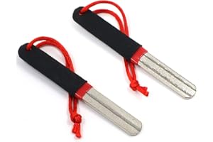 2Pcs Fishing Hook Sharpener, Diamond Fish Hook Sharpeners, Double Side Fine Fish Hook File 180/400 Grits, Portable Grinding T