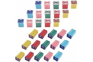 JESUNK 30 pc Automotive Combination Low and Tall/STD Profile Box Shaped Assortment Fuse Kit for Ford, Chevy/GM, Nissan, and Toyota Pickup Trucks, Cars and SUVs