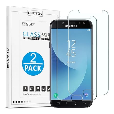 OMOTON [neuste Version] Schutzfolie für Samsung Galaxy J5 (2017) Duos (5,2 Zoll), 9H Härte, Anti-Kratzen, Anti-Öl, Anti-Bläsc