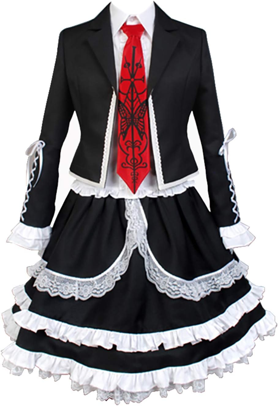 HXMCOS Cosplay Costume Celestia Ludenberg Dress Coat Party Halloween