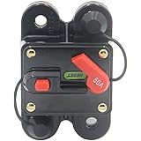 ZOOKOTO 50Amp Circuit Breaker, Trolling Motor Auto Car Marine Boat Bike Stereo Audio Inline Fuse Inverter with Manual Reset 1