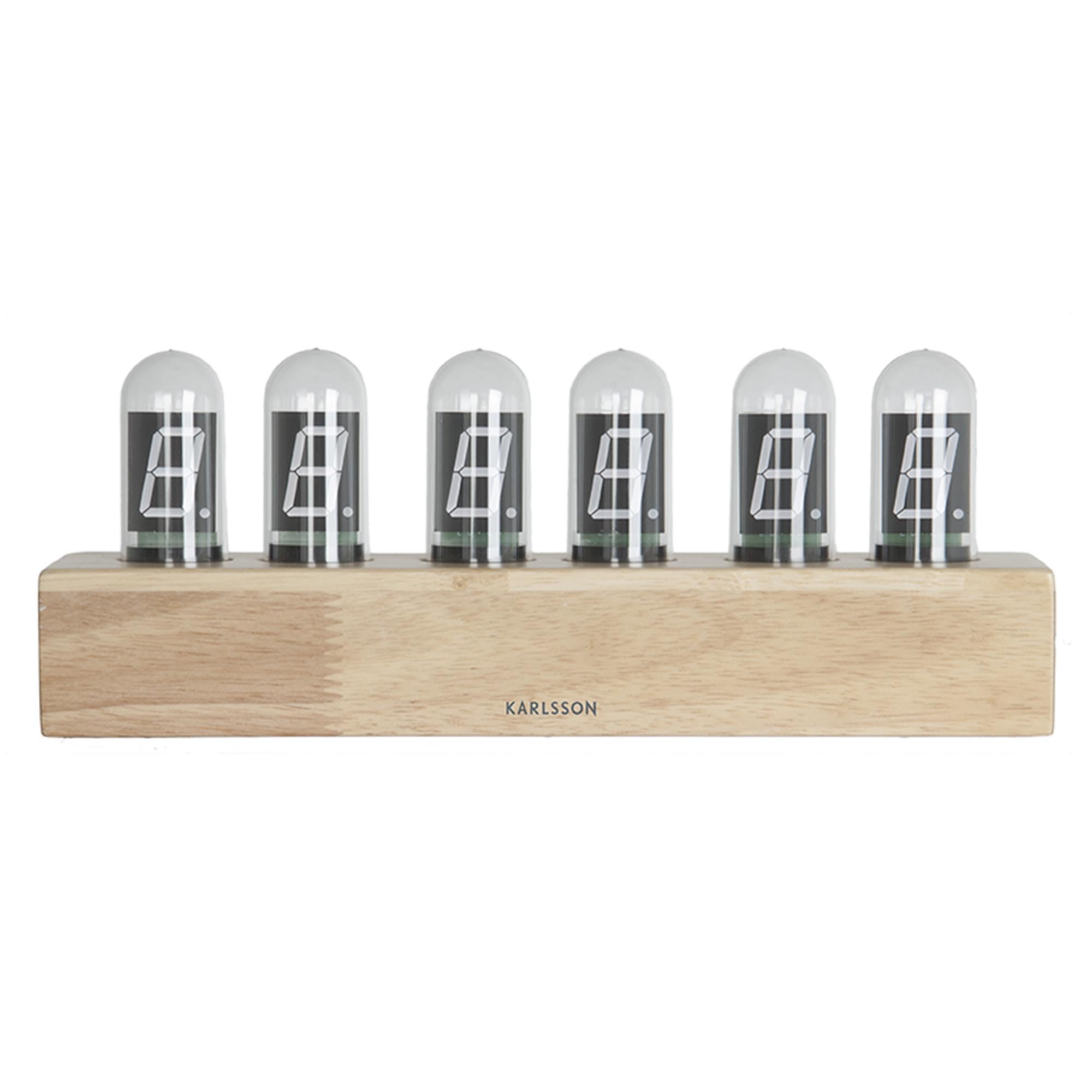 Table clock Cathode oak wood base