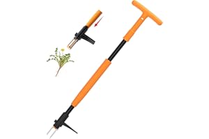 BREWIN TOOLS Weed Puller Tool, Fully Stand Up Weeding Tool With 3 Claws - Zero Bending and Back Saver, Effortless and Efficient Weed Remover, Durable and Lightweight Weeder, Ideal for Effortless Weed Removal
