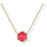 PAVOI 14K Gold Plated Gemstone Pendant Necklace | Dainty Chain Necklaces for Women | Amethyst, Onyx, Green Fluorite, Labradorite, Pearl, Rose Quartz, Agate, Sodalite, Turquoise Gemstone Pendants