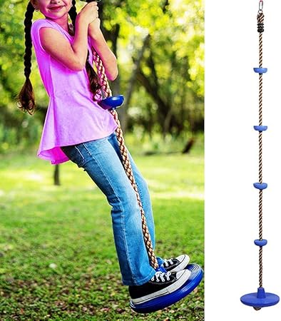 Escalade De Corde D Escalade Avec Plates Formes Nouees Et Siege De Balancoire A Disque Echelle De Corde Pour Balancoire Pour Aire De Jeux Exterieure Amazon Fr Cuisine Maison