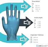 UNIGLOVES Unicare GS0082 Powdered Blue Vinyl Disposable Gloves Small 100 view 4