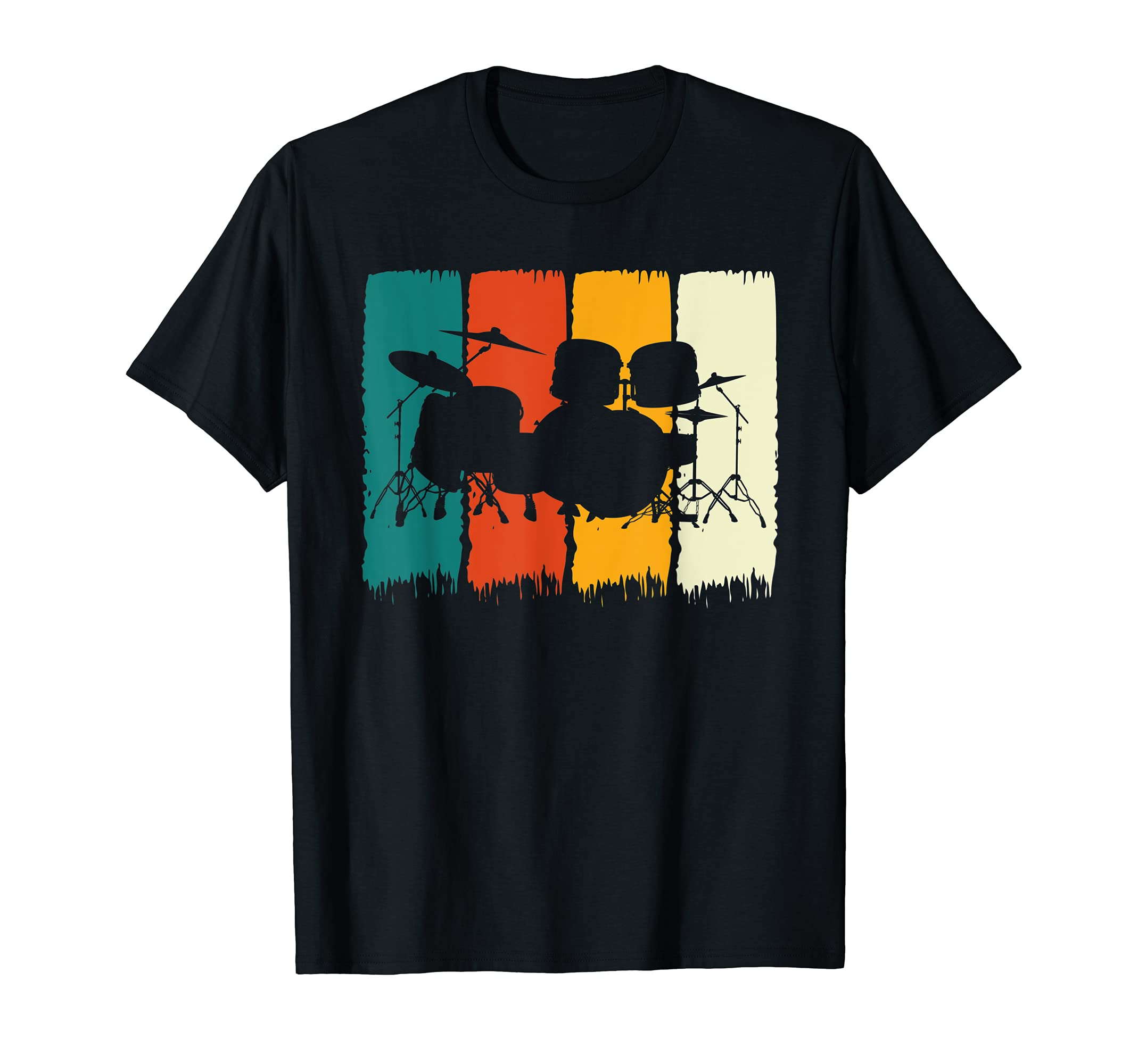 Music Drummer Percussion Musician Drums Player Retro Drums T-Shirt