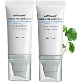 2 Pcs Centella Sunscreen SPF 50, Centella Water-Fit Sun Serum, Long-Lasting Protection, Nourishing Skin Protection and UV Defens.