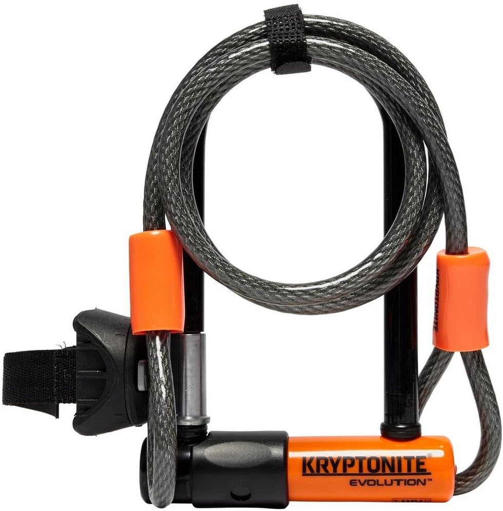 Kryptonite Evolution Mini7 + Kryptoflex 4' Cable 3.25 x 7, w/ 4' x