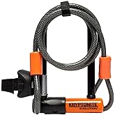 Kryptonite Evolution Mini-7 Bicycle U-Lock w/ 4’ KryptoFlex Double Loop Cable