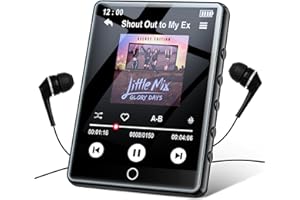 HOVOYNN 64GB MP3 Player with Bluetooth 5.3, 2.8-inch Touch Screen Digital Music Player, Portable MP3 Player Bluetooth with Speakers High Fidelity Lossless Sound Quality, FM Radio, Voice Recorder, E-Book