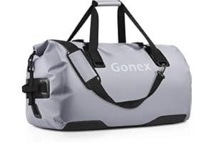 Gonex 40L 60L 80L Extra Large Waterproof Duffle Travel Dry Duffel Bag Heavy Duty Bag with Durable Straps & Handles for Kayaking Paddleboarding Boating Rafting Fishing