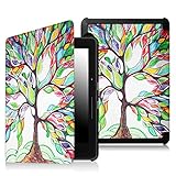 Fintie Case for Kindle Voyage - [The Thinnest and Lightest] Protective PU Leather Slim Shell Cover with Auto Sleep / Wake for Amazon Kindle Voyage (2014), Love Tree
