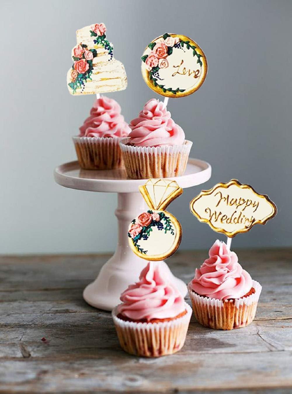 30 Personnalise Comestible Glacage Papier Cup Cake Toppers Maison Et Jardin Decorations Figurines Ardent Nl