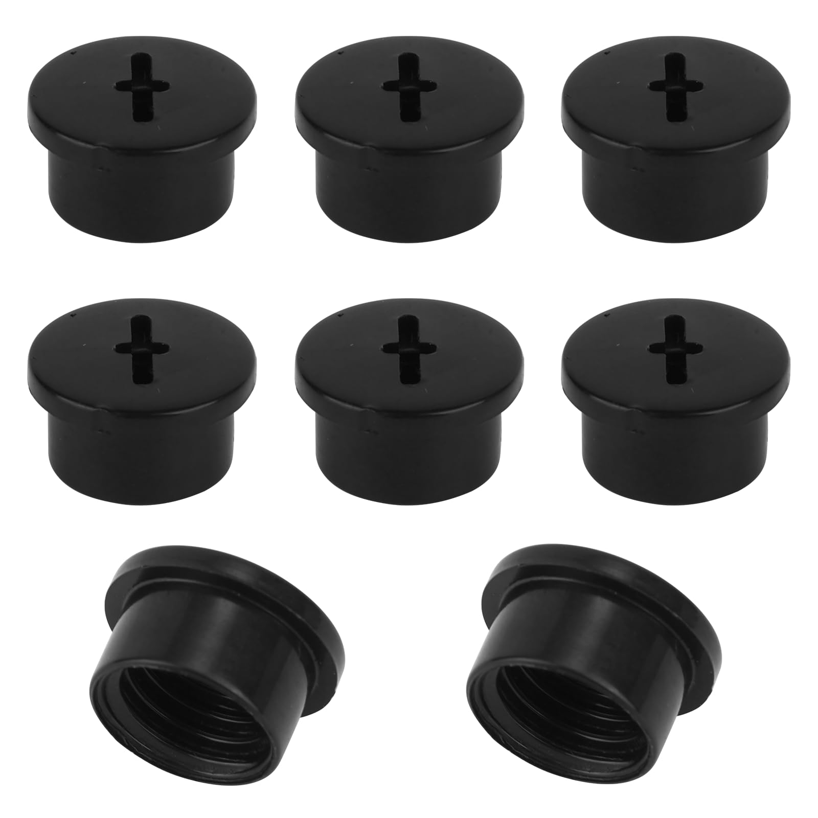 8pcs Bladder Valve Screws for Riddell Speedflex & Speed Lcon, Plastic Football Helmet Bladder Valve Screws Practical Valve Caps for Rugby Helmets Parts for Adult And Youth (Black)