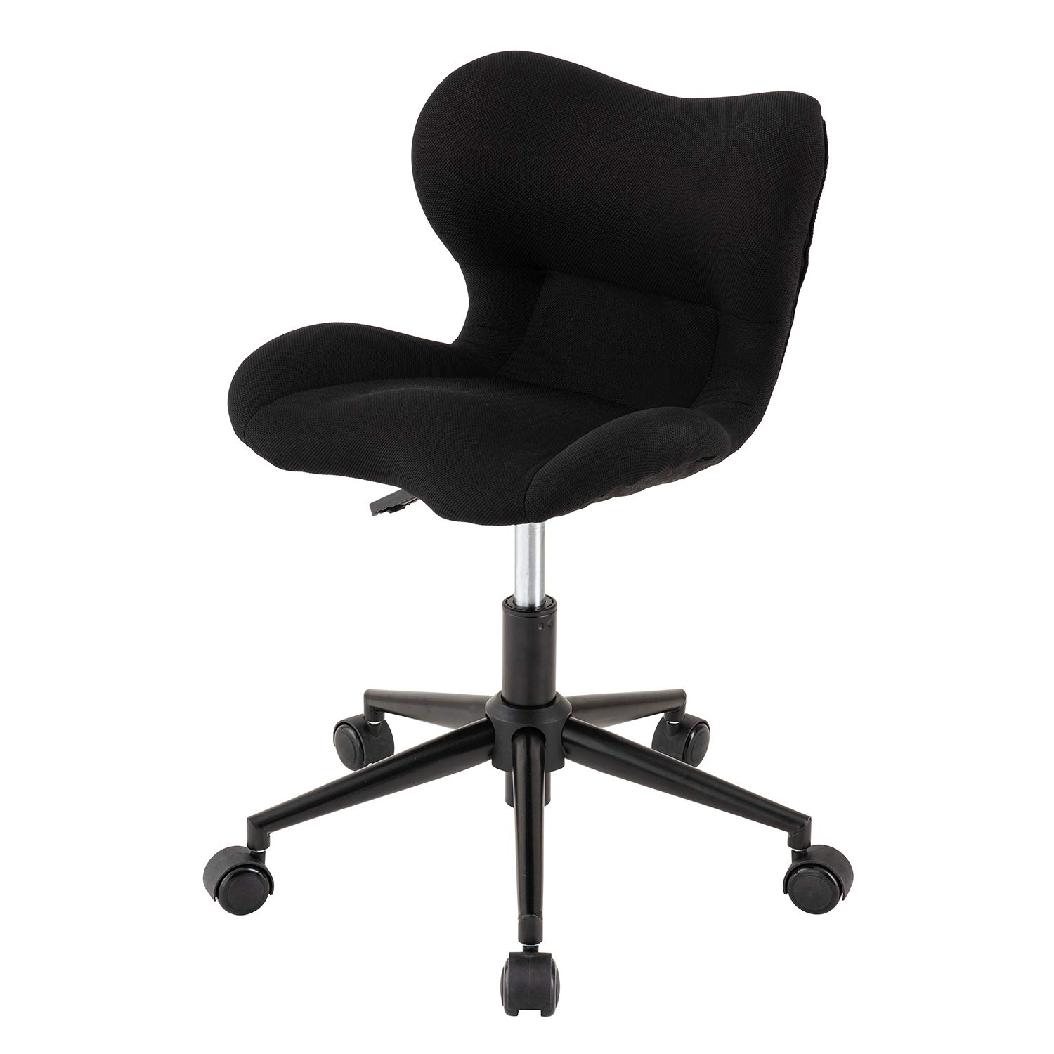 [ドウシシャ] デスクチェア コンパクト スリムフィット ブラック テレワーク 骨盤を立てる 分厚いクッション SFC-BK商品画像