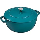 Staub Cast Iron Essential French Oven, Dutch Oven, 5-quart, serves 5-6, Made in France - Turquoise