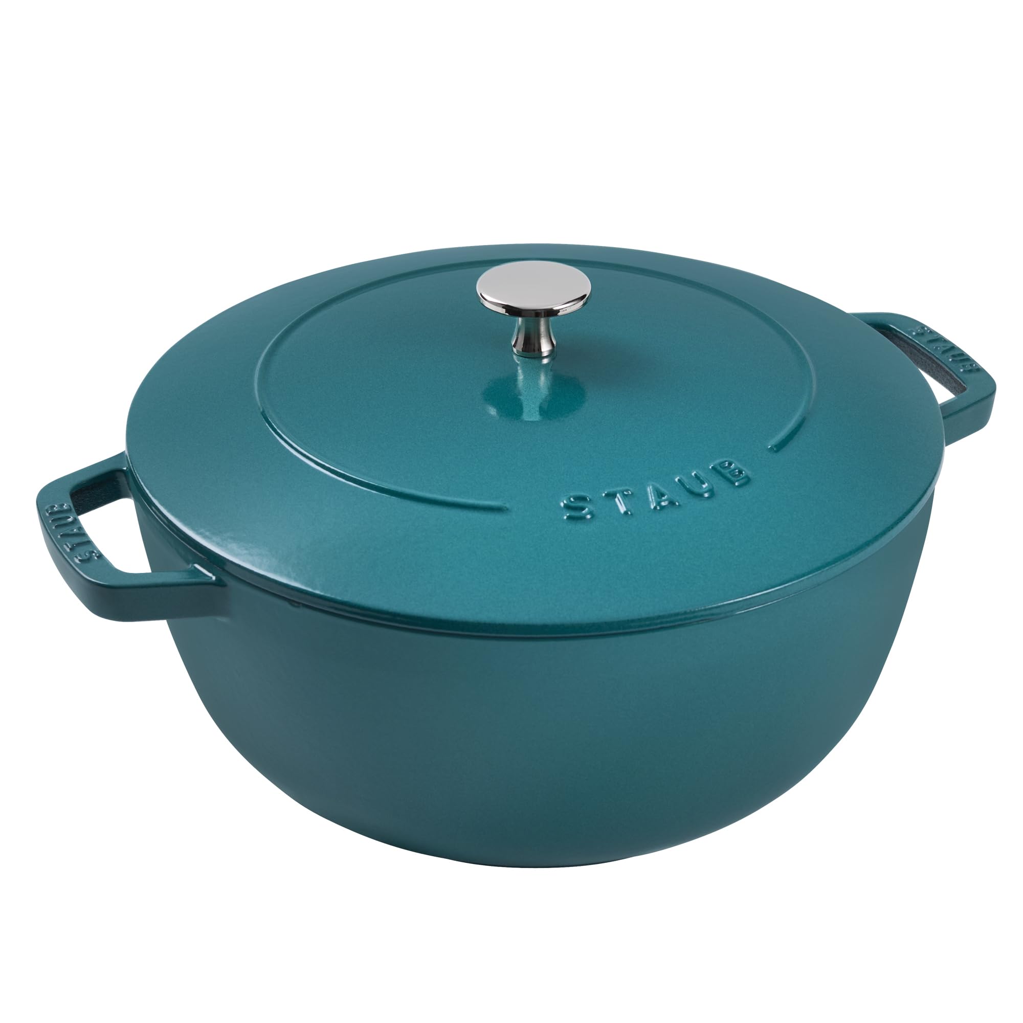 Staub Cast Iron Essential French Oven, Dutch Oven, 5-quart, serves 5-6, Made in France - Turquoise